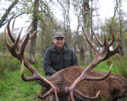Craig Power (Corey’s dad) in Scotland with his Red Stag