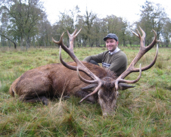 Corey Power in Scotland with his Red Stag